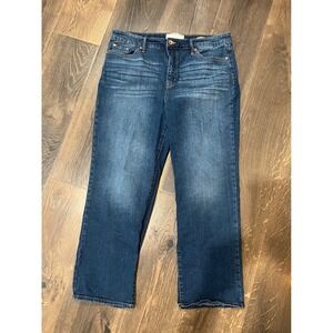 Anne Klein‎ Straight Leg Jeans Dark Wash Denim Comfort Stretch Womens Size 14